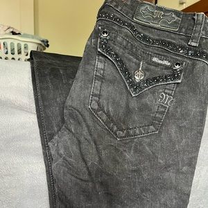 Miss Me Distressed Black Denim Jeans